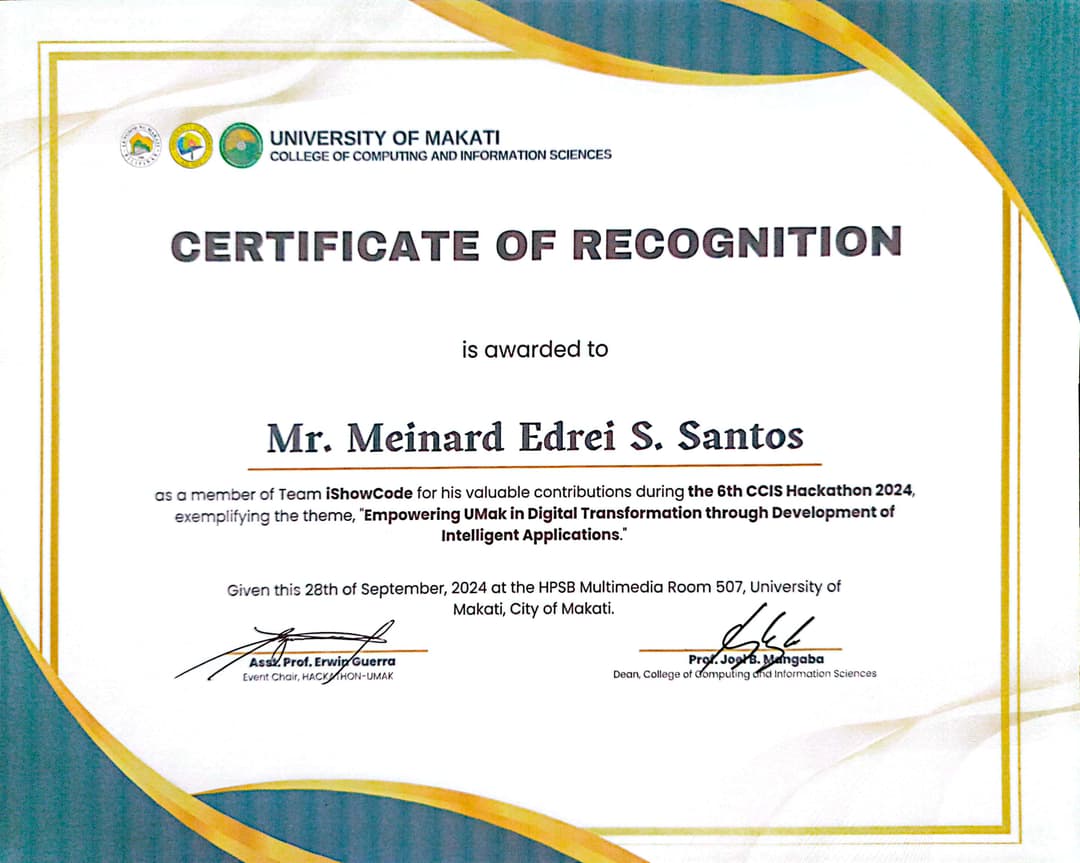 Certificate photo